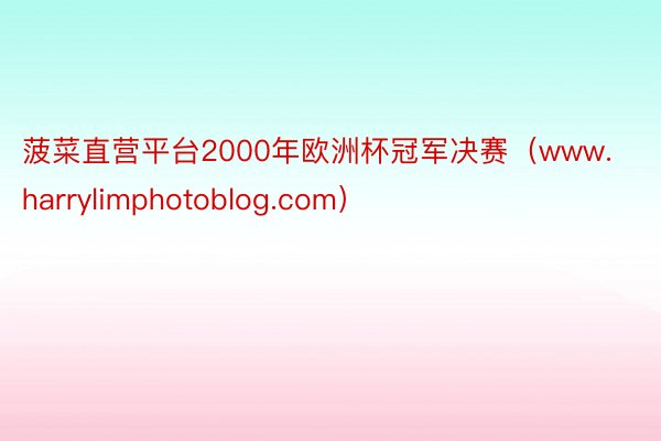 菠菜直营平台2000年欧洲杯冠军决赛（www.harrylimphotoblog.com）